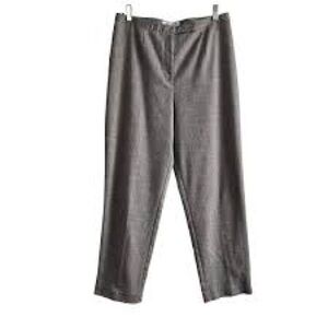 NWT Pursuits Ltd 10 Preppy Dressy 100% Wool Lined Grey High Waist Travel Pants